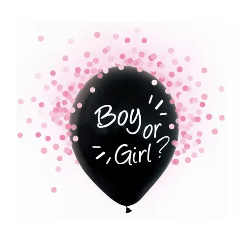 4 Balões Latex Revelação Boy or Girl (Rosa)