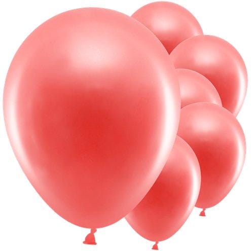10 Balões Vermelho Metalizado 30 cm