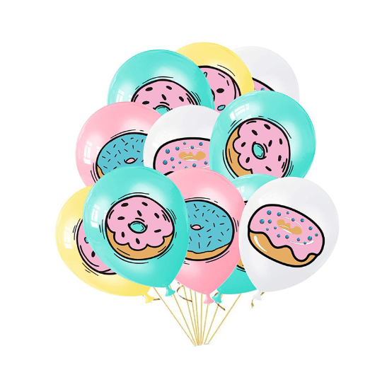 12 Balões Donuts 27 cm