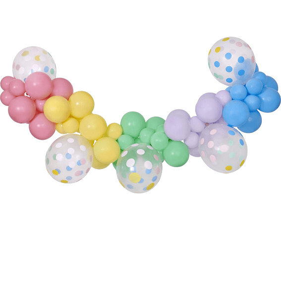 Kit Decoração Balões 65 Peças Macaron