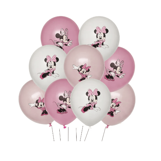 Balão Látex Party Mix Minnie Mouse 27 cm