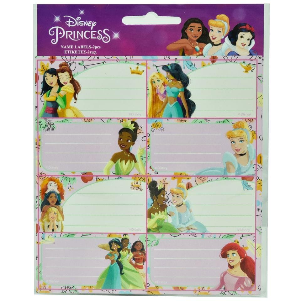 16 Autocolantes Identificadores Princesas Disney