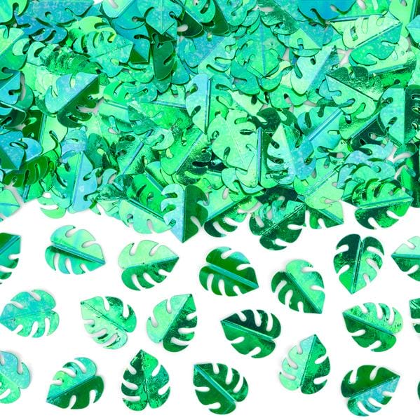 Confetis Metalizados Folhas de Palmeira Verde