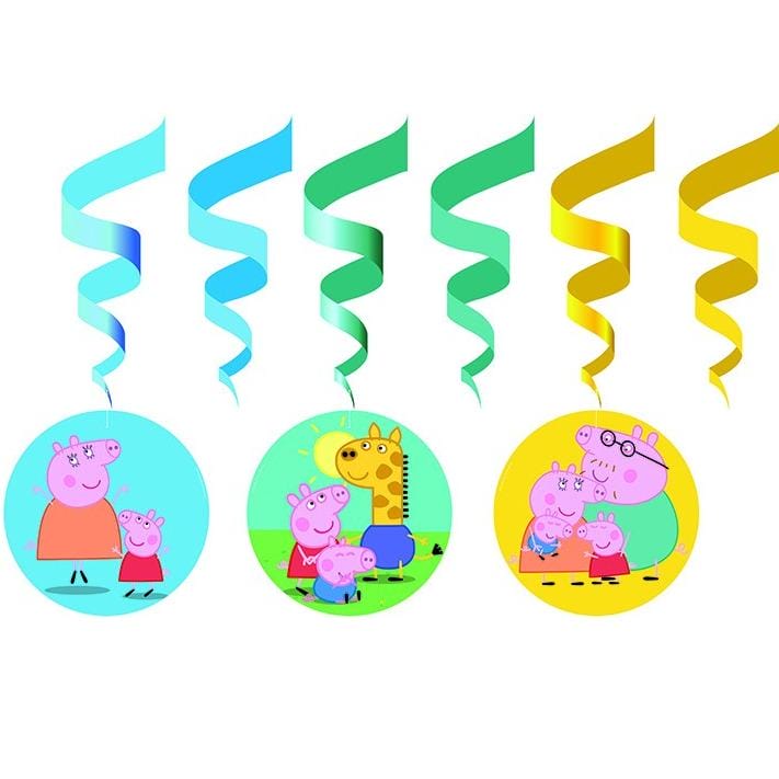 6 Confetis Decorativos Porquinha Peppa