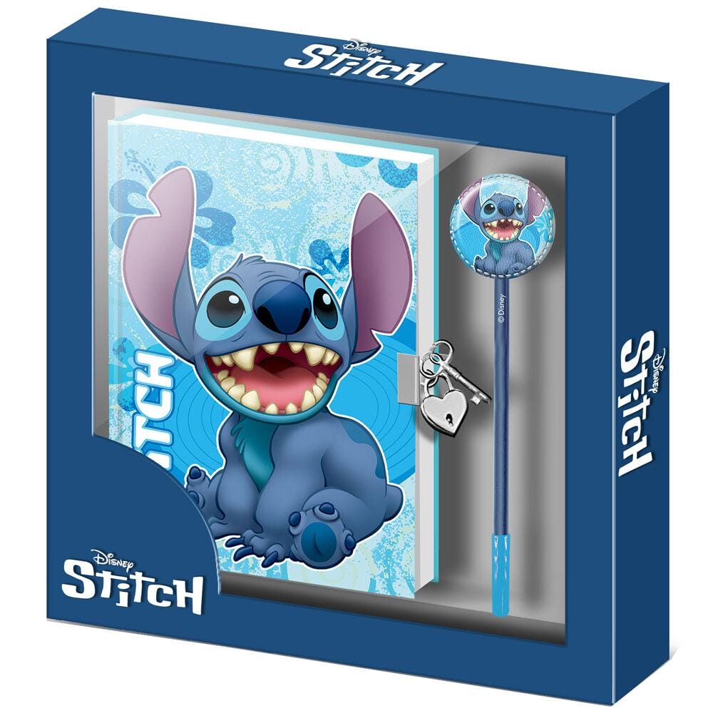 Conjunto Presente Diário e Caneta do Stitch Disney
