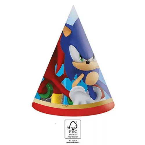 6 Chapéus de Festa do Sonic