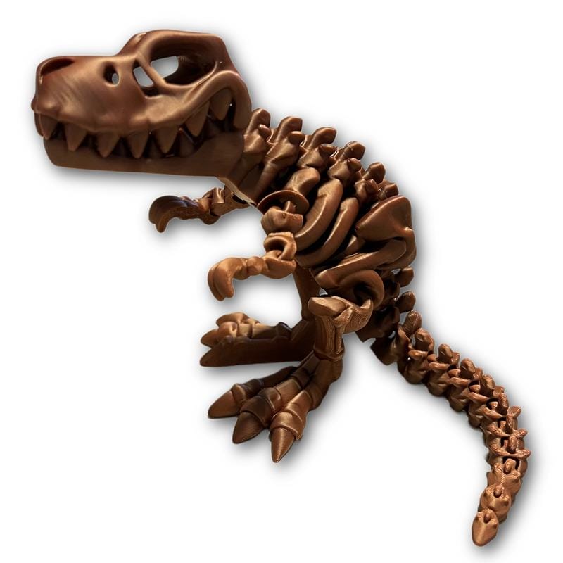 Figura Dinossauro T-Rex Cor Cobre Articulado