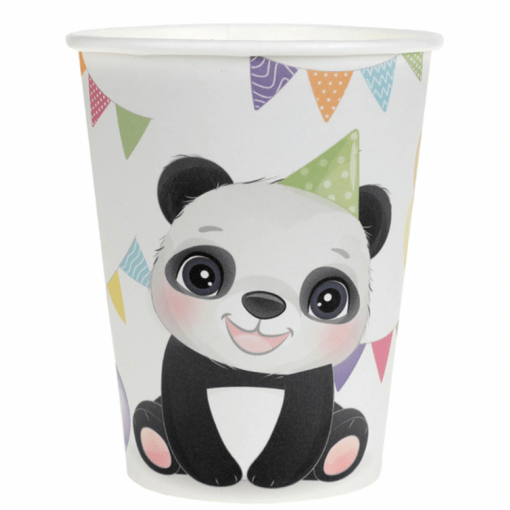 10 Copos Papel Panda 266 ml