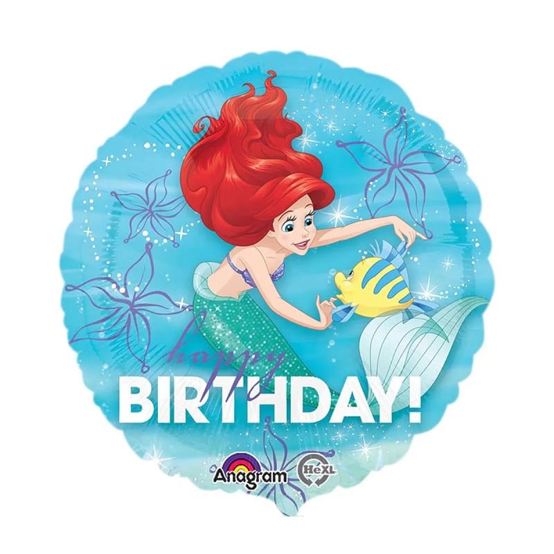 Balão Foil Princesa Sereia Ariel 43 cm