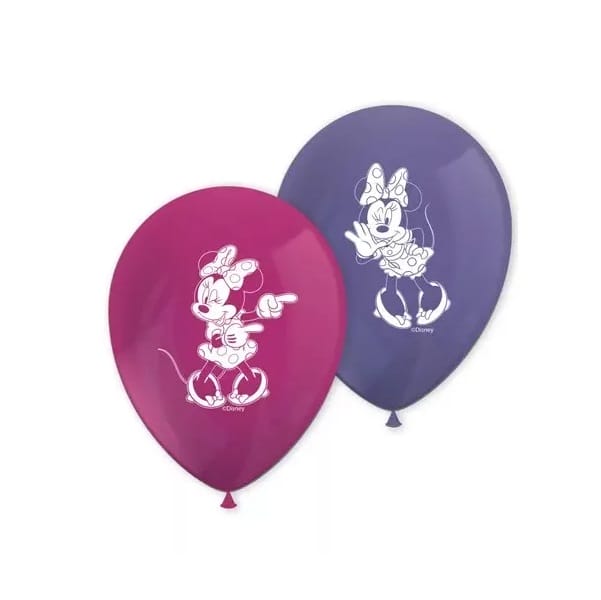 8 Balões da Minnie Rosa 28 cm