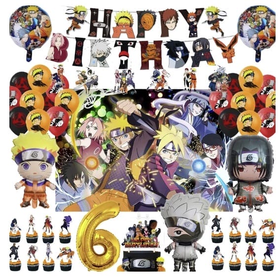 KIT de Festa Naruto com 41 Peças