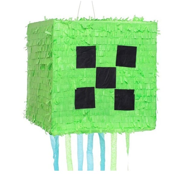 Pinhata Minecraft Creeper com 28 cm