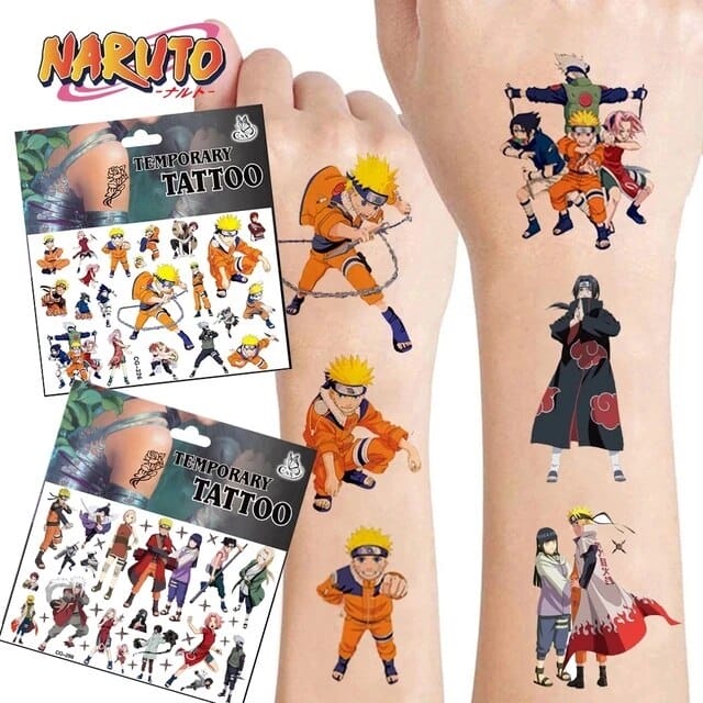 16 Tatuagens Naruto Temporárias Infantis